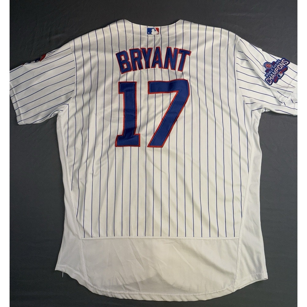 Authentic Majestic Chicago Cubs KRIS BRYANT 2016 World Series Champions Jersey